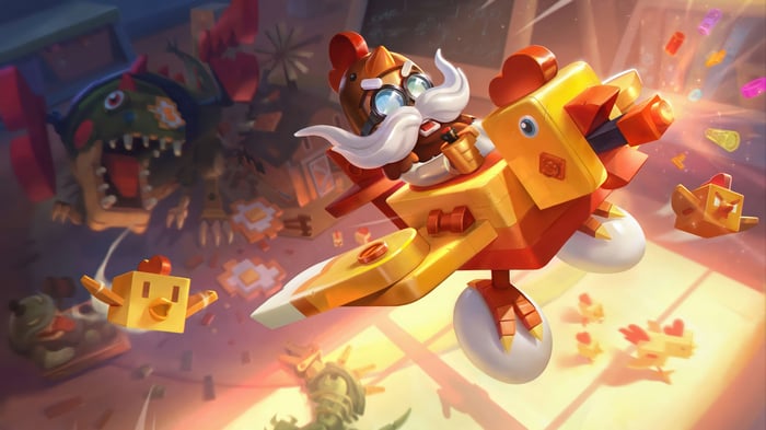 Corki in a Chicken Airplane Toy