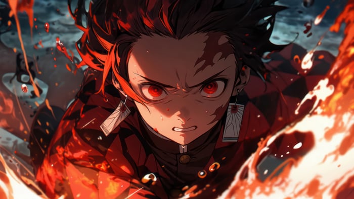 Tanjiro Kamado in Demon Slayer Kimetsu no Yaiba 4K