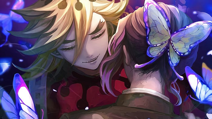 Demon Slayer: Doma and Shinobu Kocho 4K