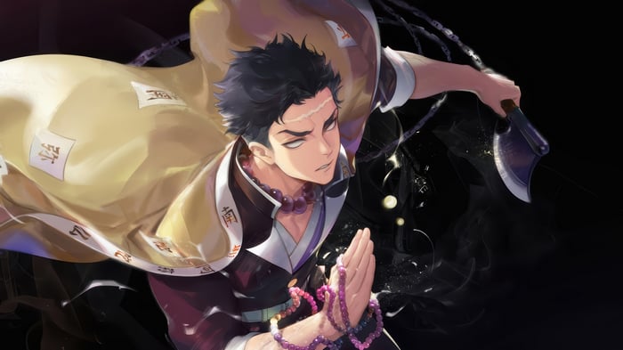 Gyomei Himejima from Demon Slayer Kimetsu no Yaiba 4K