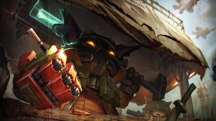 Omega Squad Veigar in League of Legends Splash Art 4K