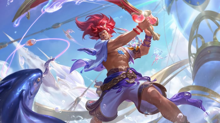 Yasuo in Summer Party Splash Art 4K