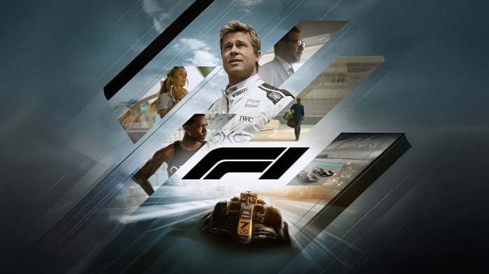 F1 4K Movie Poster with Brad Pitt