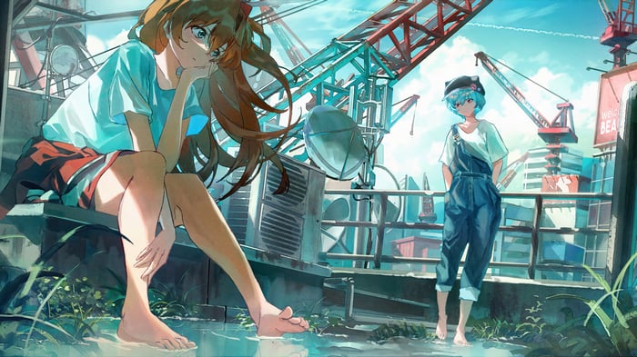 Asuka Langley Soryu and Rei Ayanami in 4K