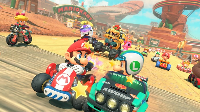 Mario Kart 8 Deluxe 4K Race with Mario and Luigi