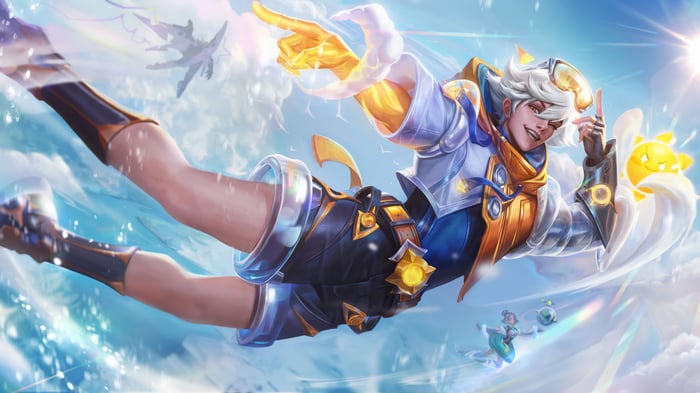 Ezreal in League of Legends Splash Art 4K