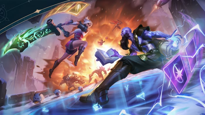 Riven and Ryze in League of Legends 4K