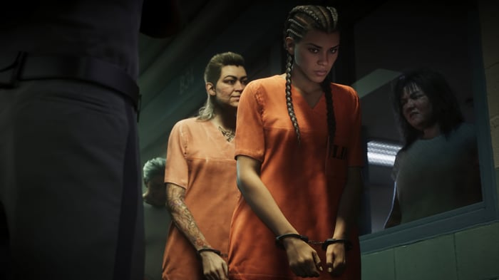 Grand Theft Auto 6: Lucia and other inmates in prison
