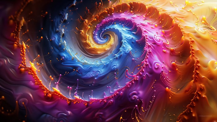 Colorful Vortex Digital Art 4K