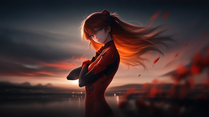Asuka Langley Soryu in Neon Genesis Evangelion 4K