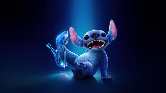 Stitch with a Cinderella Glass Slipper 4K