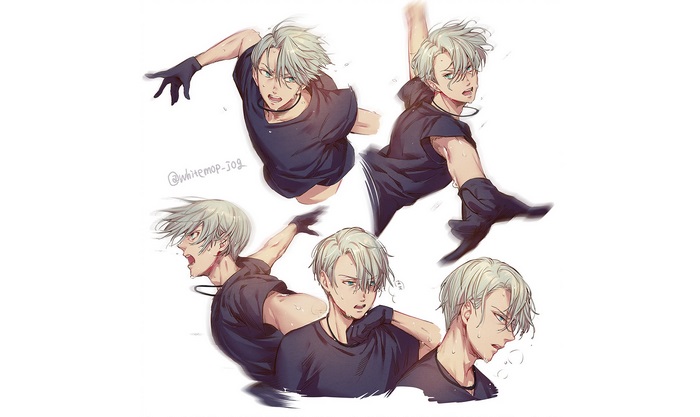 Victor Nikiforov from Yuri!!! On Ice character sketches
