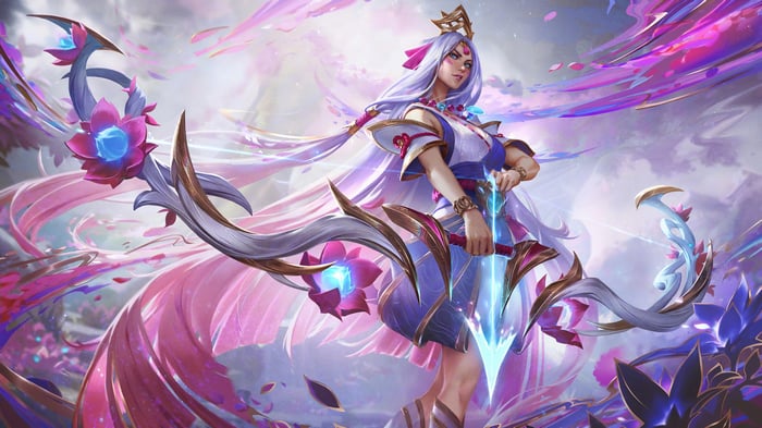 Spirit Blossom Ashe 4K League of Legends Splash Art