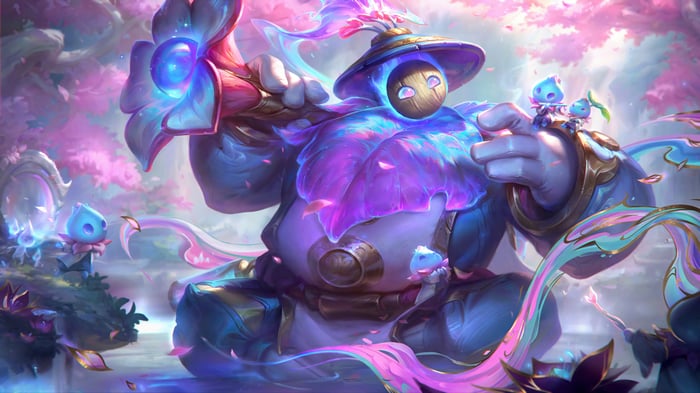 Bard from League of Legends Spirit Blossom Splash Art 4K