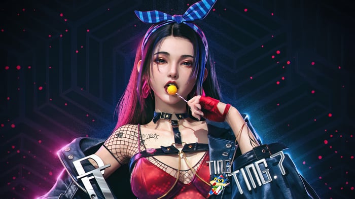 Anime Girl with Lollipop in 4K