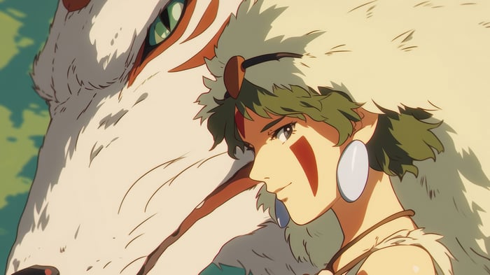Princess Mononoke and Wolf 4K