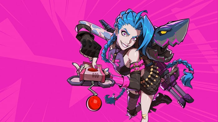 Jinx from League of Legends with Fishbones