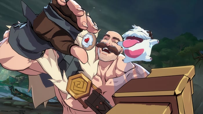 Braum and Poro from League of Legends