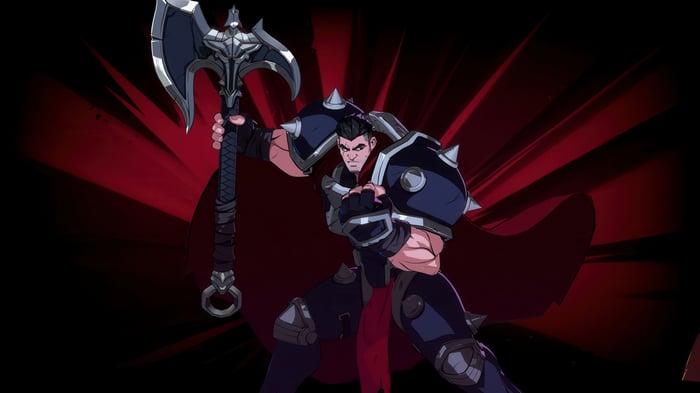 Darius from League of Legends with a large axe