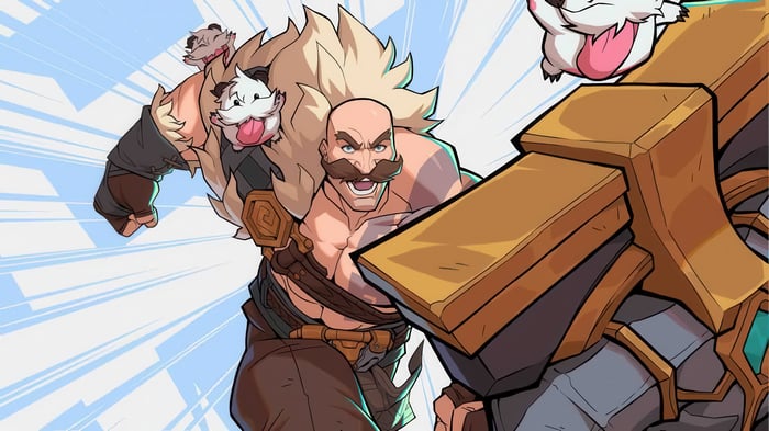 Braum from League of Legends with Poros