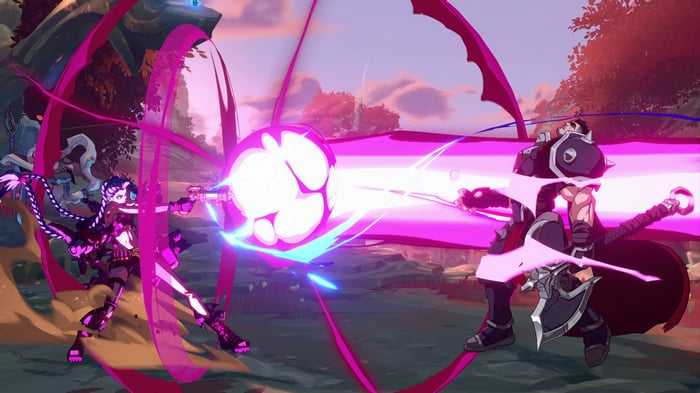 Jinx and Darius in League of Legends 4K
