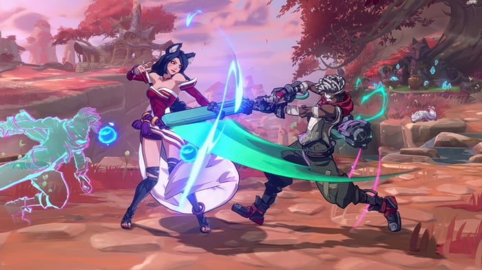 Ahri and Ekko in 2XKO