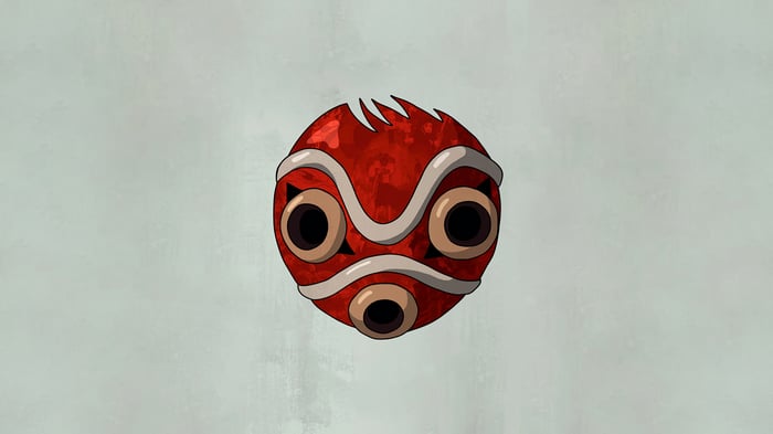 Princess Mononoke Mask 4K