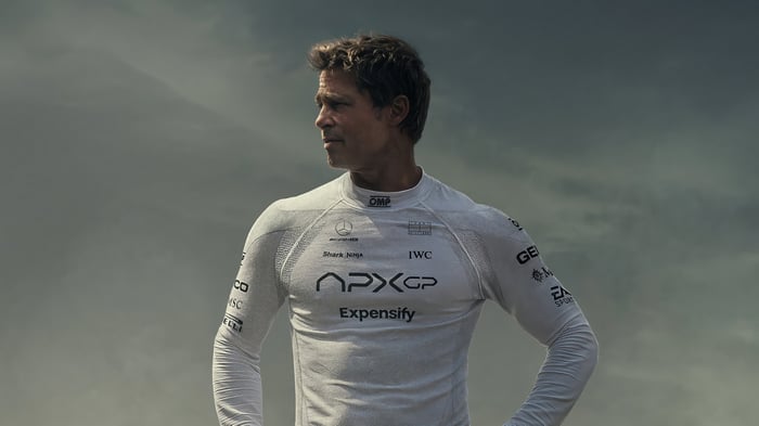 Brad Pitt in APX GP Racing Suit 4K
