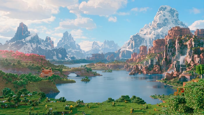 Minecraft Movie World Landscape 4K