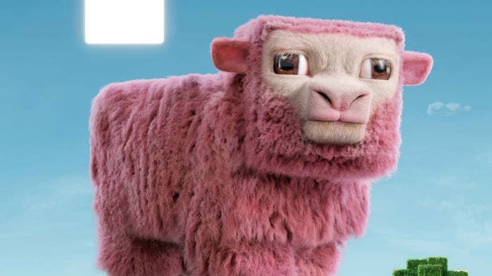 Minecraft Pink Sheep 4K