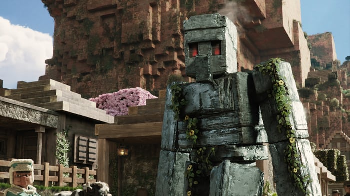 Minecraft Movie Golem 4K