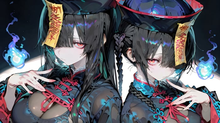 Anime Twins Jiangshi 4K