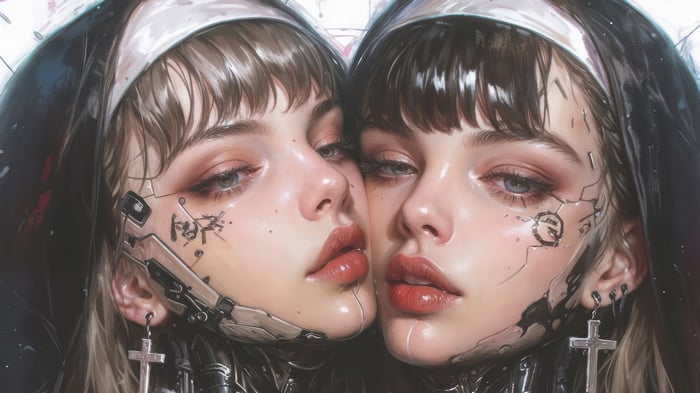 Cyberpunk Nuns in 4K
