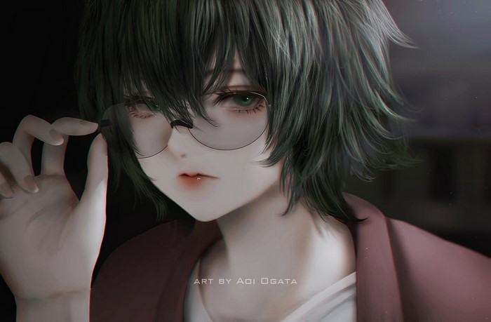 Eto Yoshimura with glasses