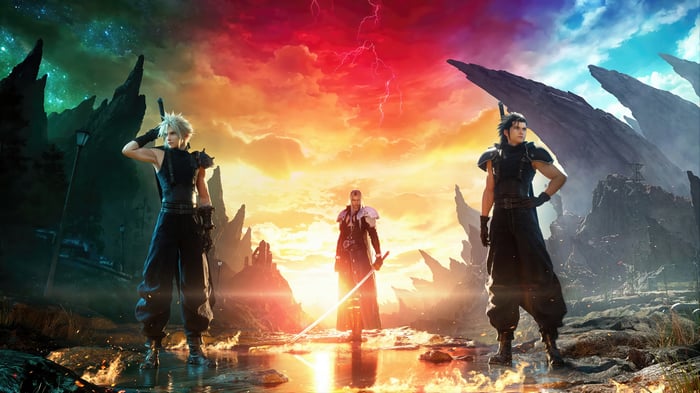 Cloud Strife, Sephiroth, and Zack Fair in Final Fantasy 7 Remake Rebirth 4K