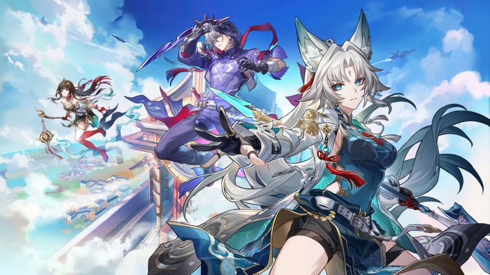 Honkai: Star Rail Feixiao, Moze, and Lingsha 4K