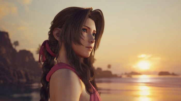 Aerith in Final Fantasy 7 Remake Rebirth 4K