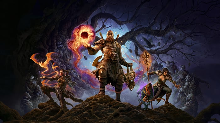Diablo IV Barbarian, Sorcerer, and Rogue 4K