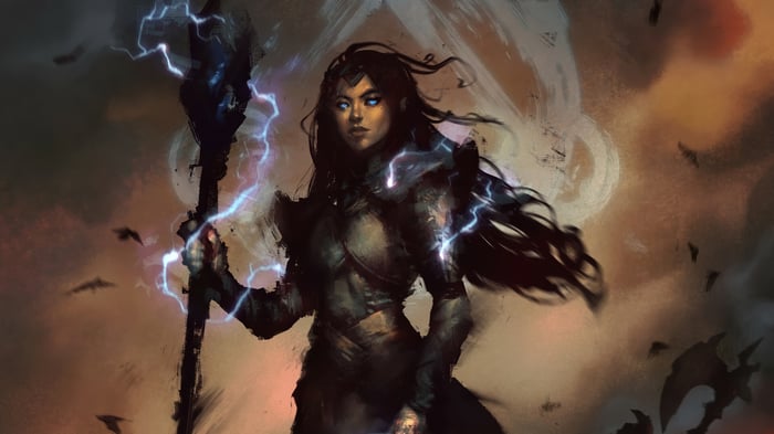 Diablo IV Sorcerer with Lightning Staff