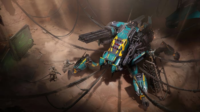 Steel Hunters Robot in a Dusty Environment