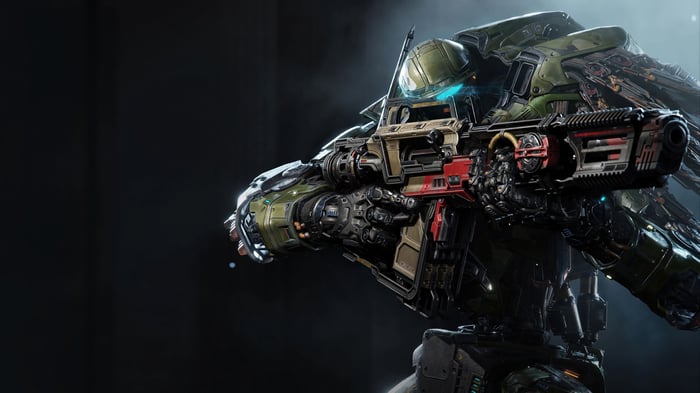 Steel Hunters Robot with Rifle 4K