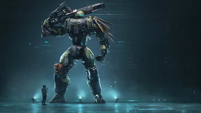 Steel Hunters Robot with Soldier
