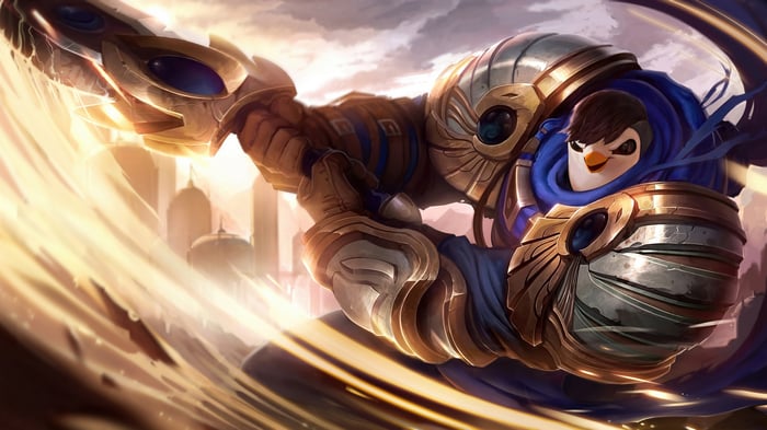 Garen Penguin Skin Splash Art 4K