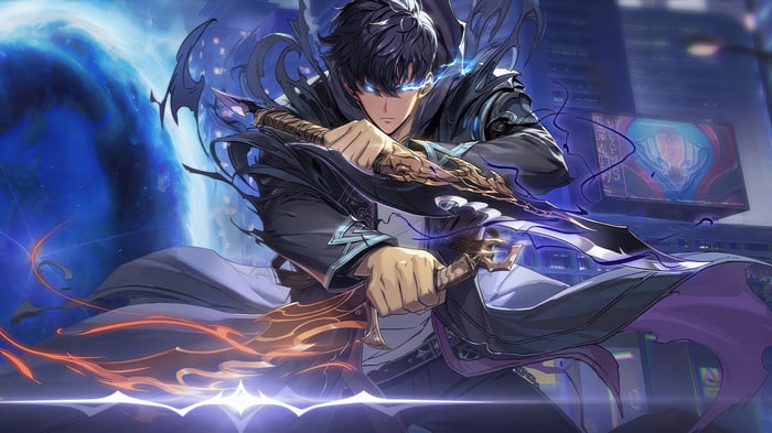 Sung Jin-Woo with Dagger in Solo Leveling: ARISE 4K