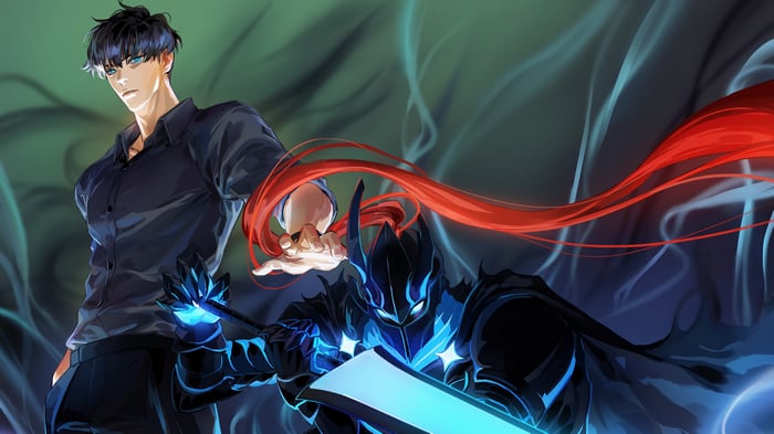 Sung Jin-Woo and Igris from Solo Leveling 4K
