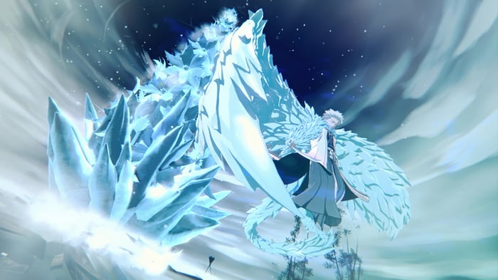 Toshiro Hitsugaya Bankai in BLEACH: Rebirth of Souls 4K
