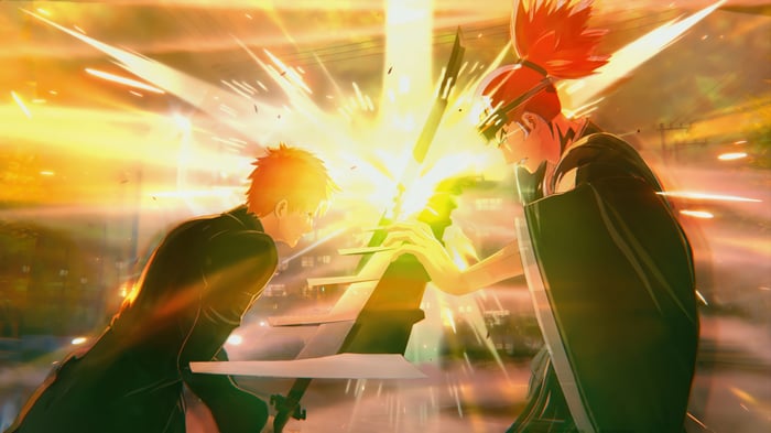 Ichigo Kurosaki and Renji Abarai clash in BLEACH: Rebirth of Souls 4K