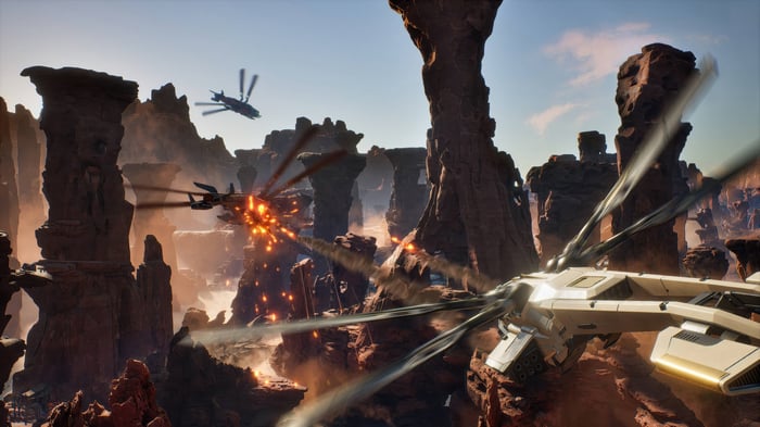 Dune: Awakening Ornithopter Battle 4K