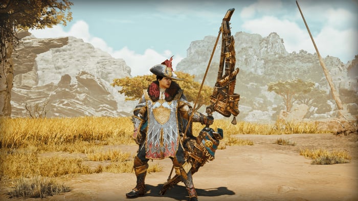 Monster Hunter Wilds character with bow