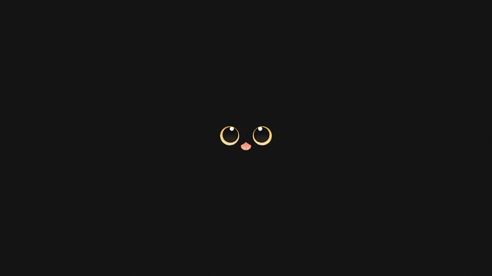 Cute Cat Eyes and Nose Minimalist 4K